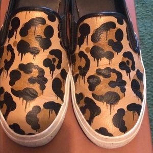Women’s coach slip on leopard sneakers